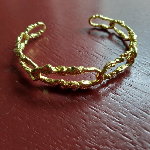 Alexis Bittar Gold Plated Twisted Cuff Bracelet - Picture 3 of 3